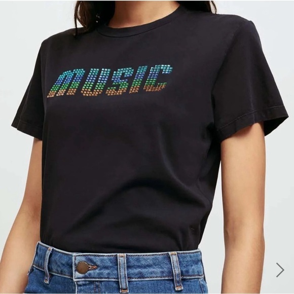 Maje Tops - MAJE Timbale Music embellished cotton-jersey T-shirt, Women’s size 3, Large